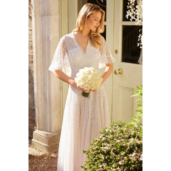 Needle and Thread cocktail dress - sequin embellished | Shop luxury evening wear at Luxury Shoes 