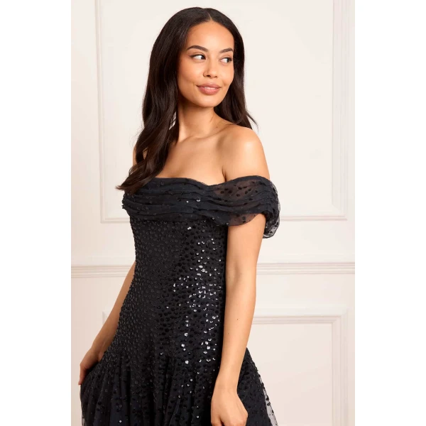 Needle and Thread cocktail dress - sequin embellished | Shop luxury evening wear at Luxury Shoes 