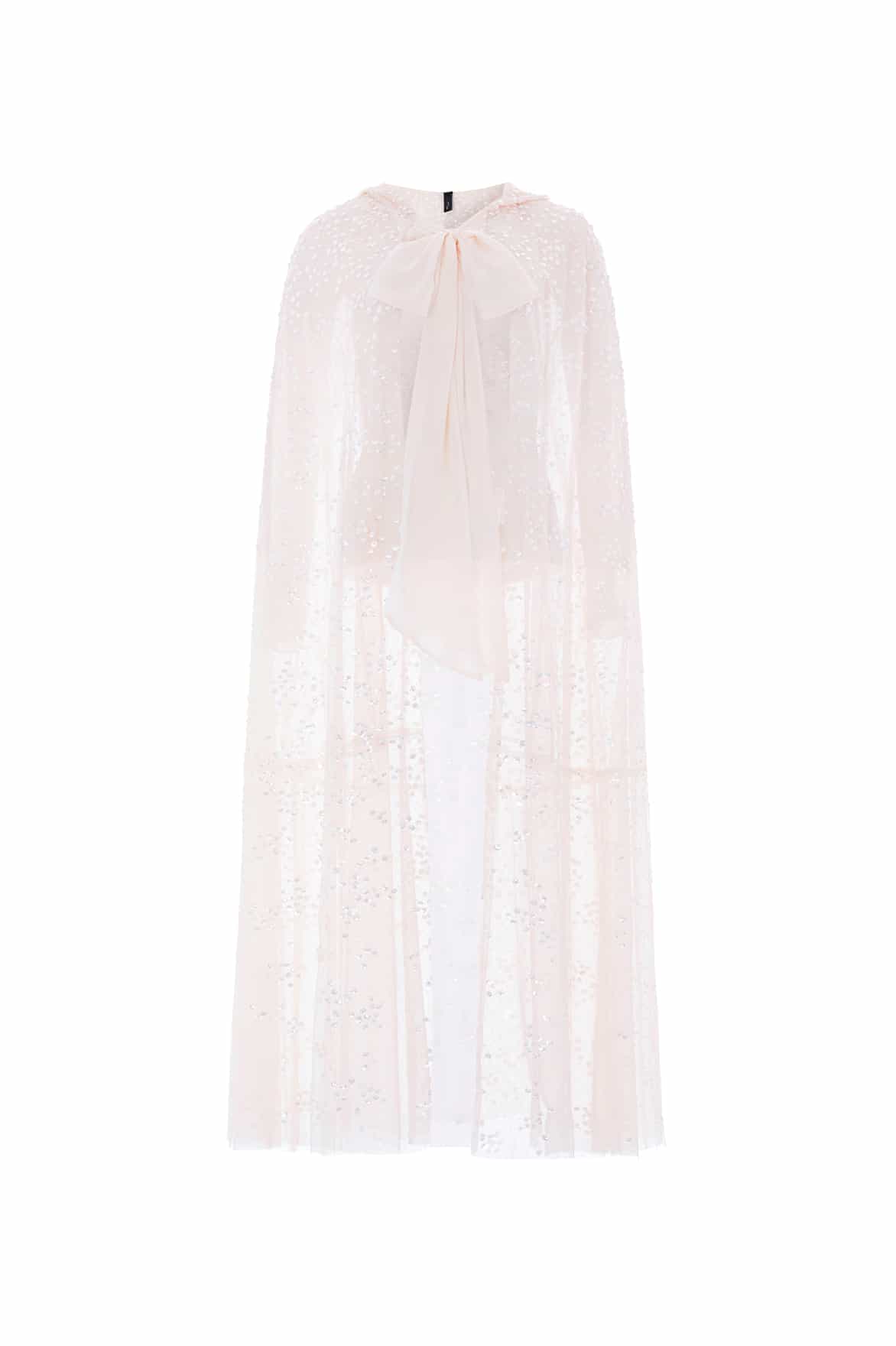 Needle and Thread Dappled Sequin Hooded Long Cape