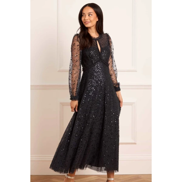 Needle and Thread cocktail dress - sequin embellished | Shop luxury evening wear at Luxury Shoes 