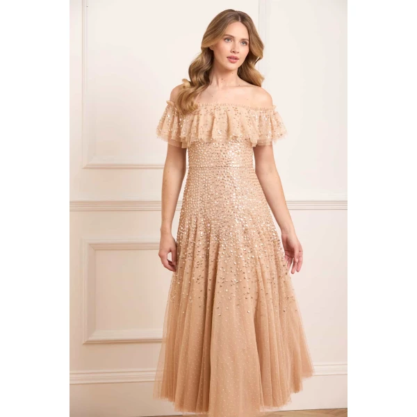 Needle and Thread cocktail dress - sequin embellished | Shop luxury evening wear at Luxury Shoes 