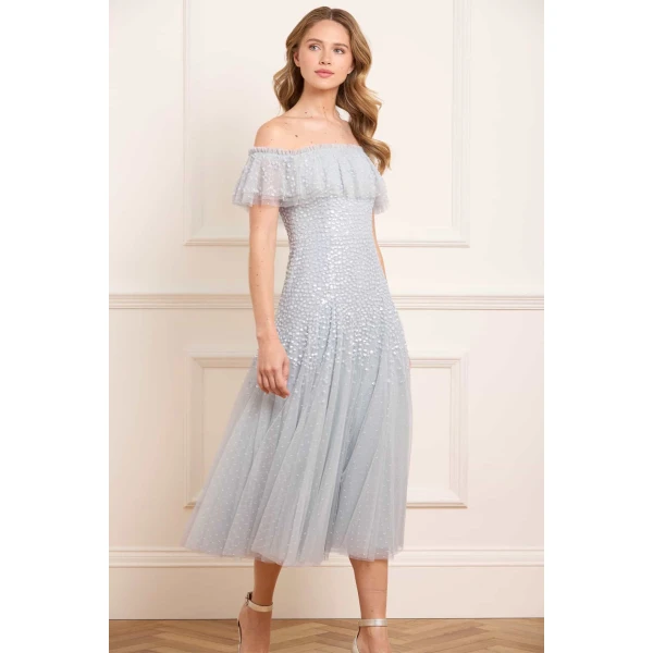 Needle and Thread cocktail dress - sequin embellished | Shop luxury evening wear at Luxury Shoes 