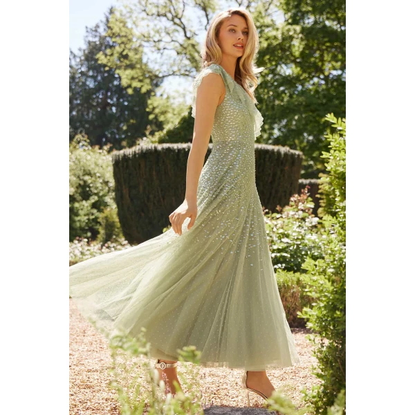 Needle and Thread cocktail dress - sequin embellished | Shop luxury evening wear at Luxury Shoes 