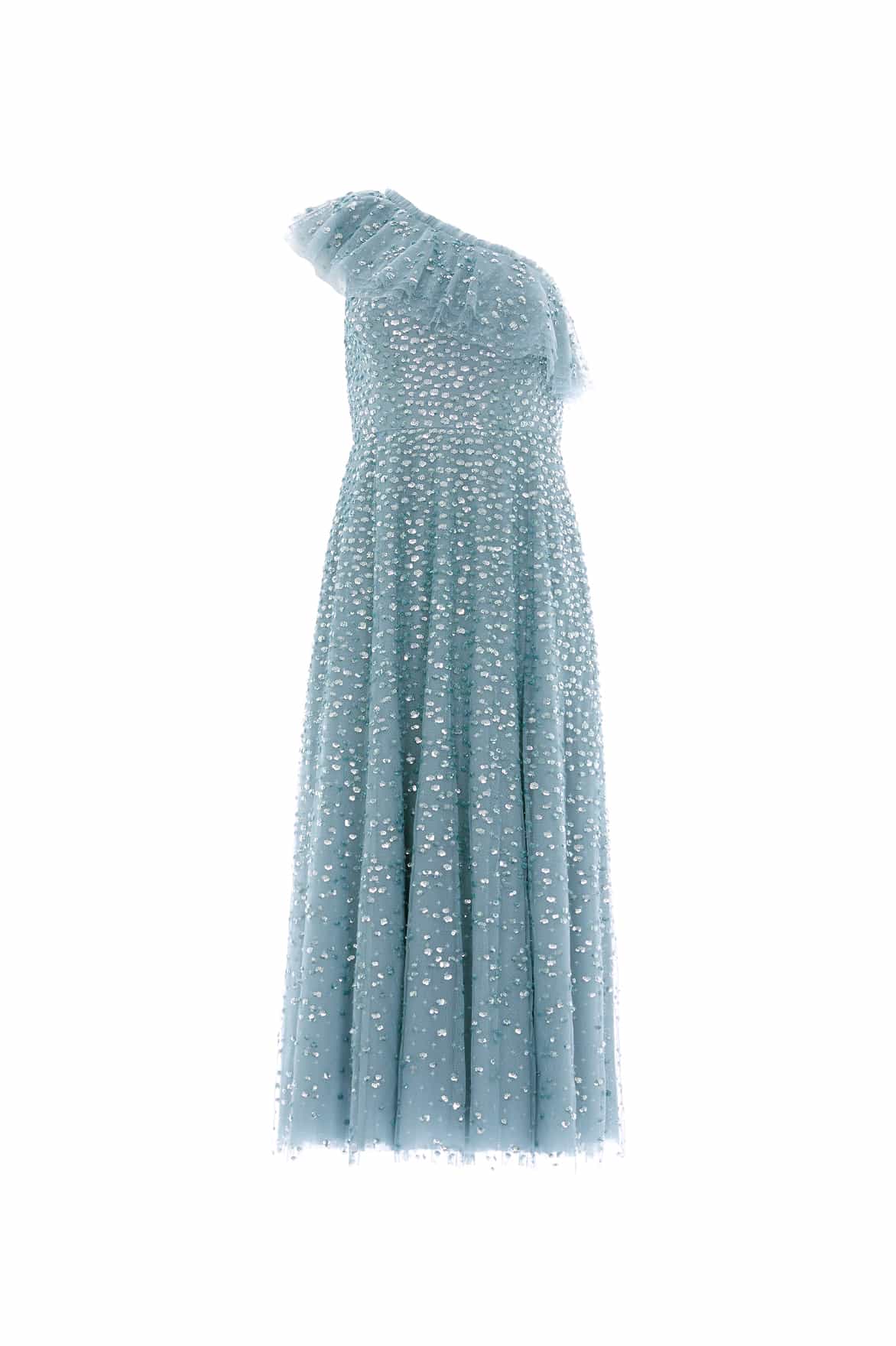 Needle and Thread Dappled Sequin One-Shoulder Ballerina Dress