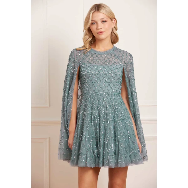 Needle and Thread cocktail dress - sequin embellished | Shop luxury evening wear at Luxury Shoes 