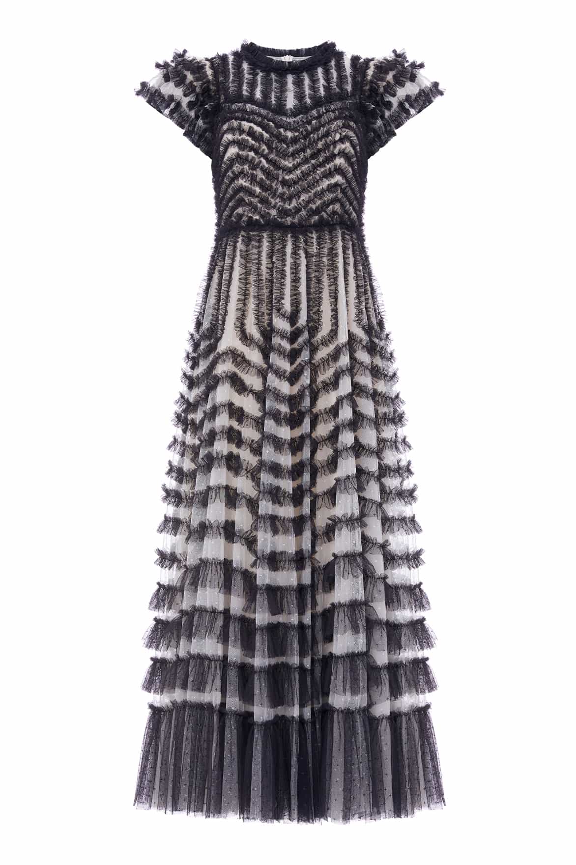 Needle and Thread La Vie En Rose Round Neck Short Sleeve Gown