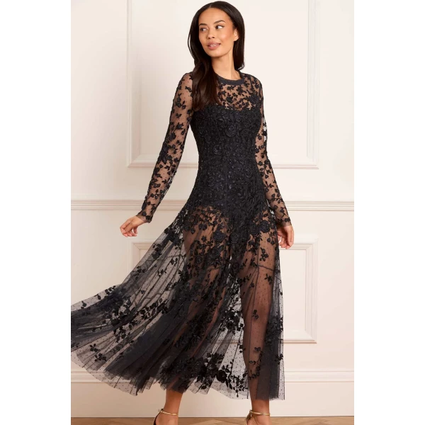Needle and Thread cocktail dress - sequin embellished | Shop luxury evening wear at Luxury Shoes 