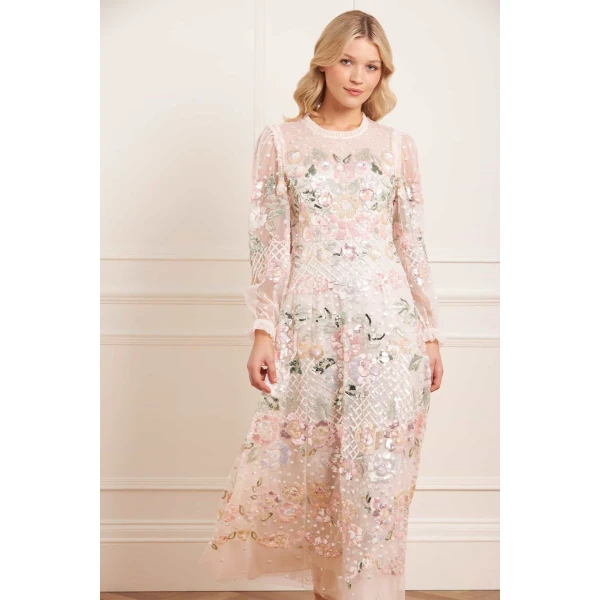 Needle and Thread cocktail dress - sequin embellished | Shop luxury evening wear at Luxury Shoes 