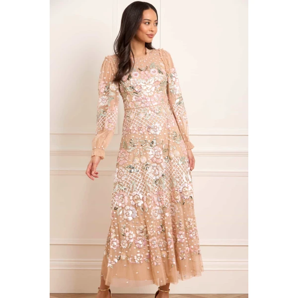 Needle and Thread cocktail dress - sequin embellished | Shop luxury evening wear at Luxury Shoes 