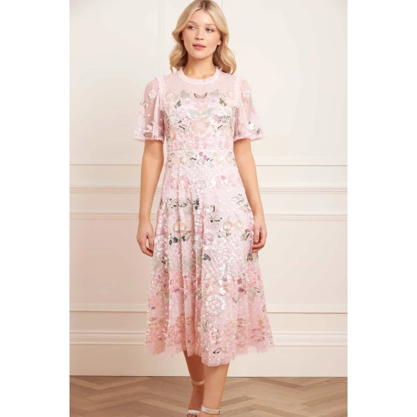Needle and Thread cocktail dress - sequin embellished | Shop luxury evening wear at Luxury Shoes 