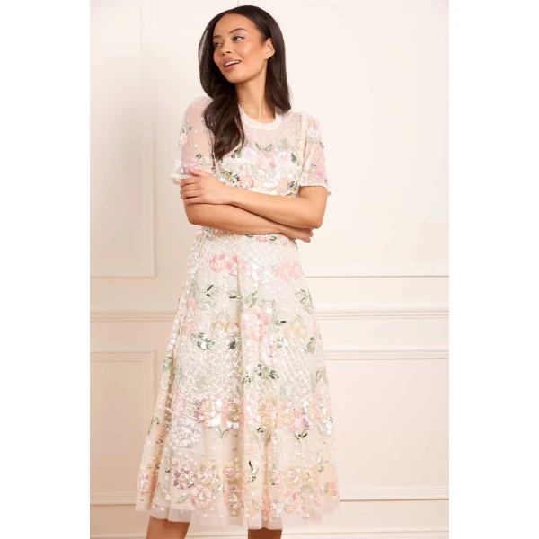 Needle and Thread cocktail dress - sequin embellished | Shop luxury evening wear at Luxury Shoes 