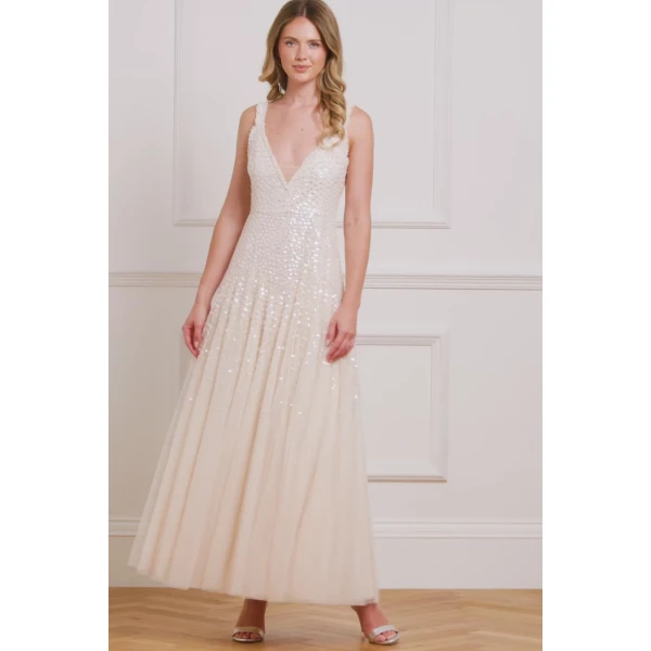 Needle and Thread cocktail dress - sequin embellished | Shop luxury evening wear at Luxury Shoes 