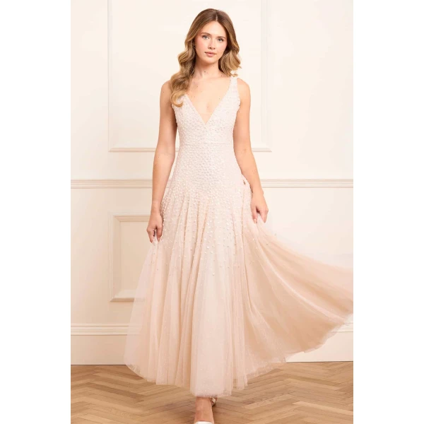 Needle and Thread cocktail dress - sequin embellished | Shop luxury evening wear at Luxury Shoes 