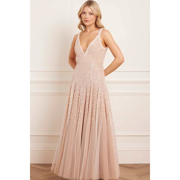 Needle and Thread cocktail dress - sequin embellished | Shop luxury evening wear at Luxury Shoes 