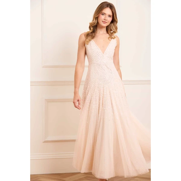 Needle and Thread cocktail dress - sequin embellished | Shop luxury evening wear at Luxury Shoes 