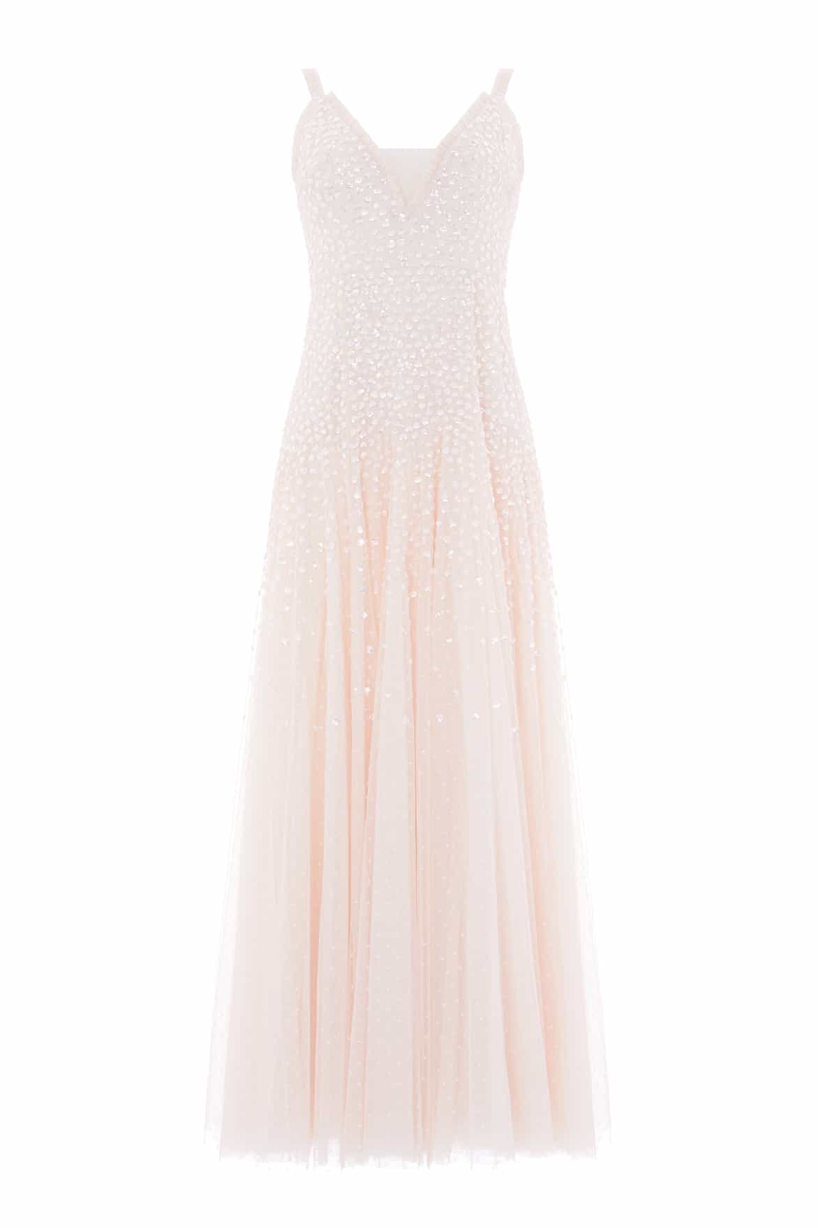 Needle and Thread Sequin Cascade Cami Plunge Gown