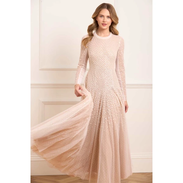 Needle and Thread cocktail dress - sequin embellished | Shop luxury evening wear at Luxury Shoes 