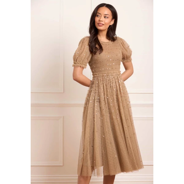 Needle and Thread cocktail dress - sequin embellished | Shop luxury evening wear at Luxury Shoes 
