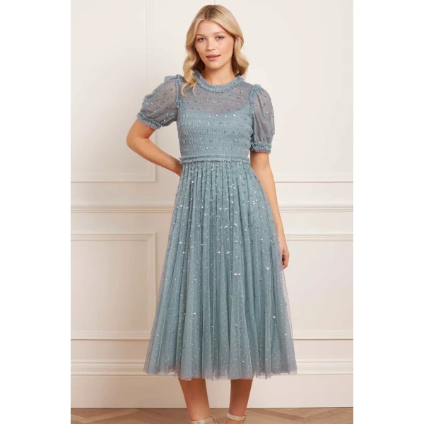 Needle and Thread cocktail dress - sequin embellished | Shop luxury evening wear at Luxury Shoes 