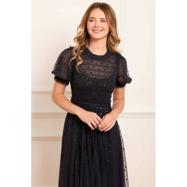 Needle and Thread cocktail dress - sequin embellished | Shop luxury evening wear at Luxury Shoes 