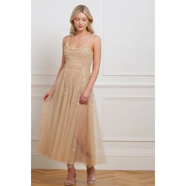 Needle and Thread cocktail dress - sequin embellished | Shop luxury evening wear at Luxury Shoes 