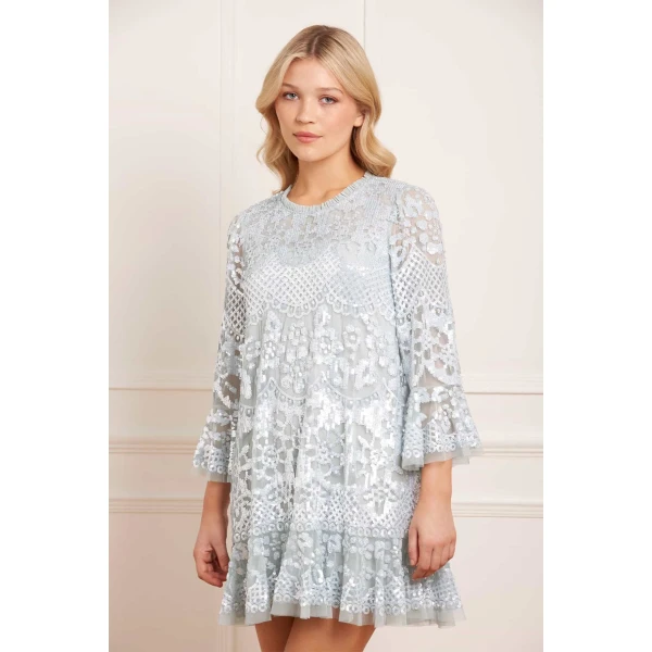 Needle and Thread cocktail dress - sequin embellished | Shop luxury evening wear at Luxury Shoes 