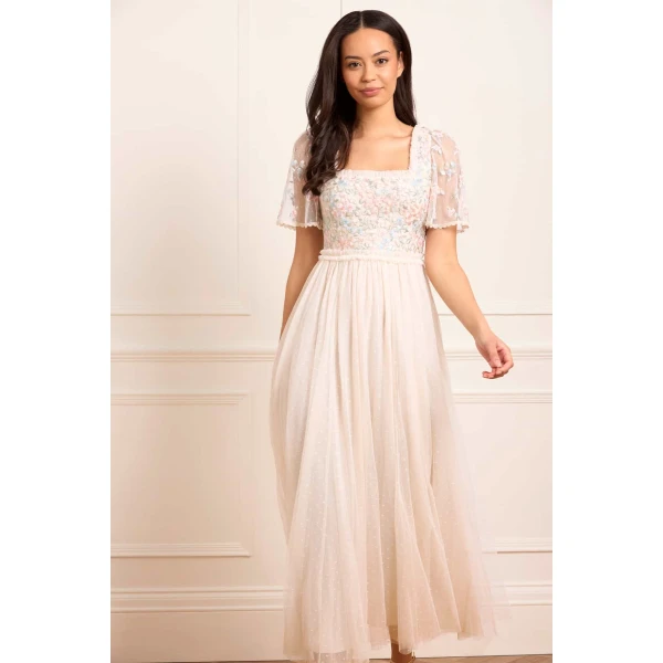 Needle and Thread cocktail dress - sequin embellished | Shop luxury evening wear at Luxury Shoes 