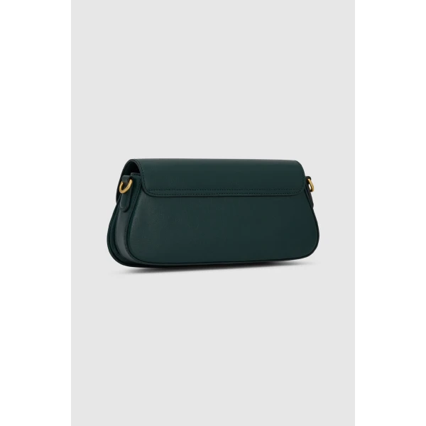 Back product shot of the Oroton CARTER BAGUETTE in IVY and Premium saffiano leather for Women