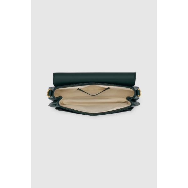 Internal product shot of the Oroton CARTER BAGUETTE in IVY and Premium saffiano leather for Women