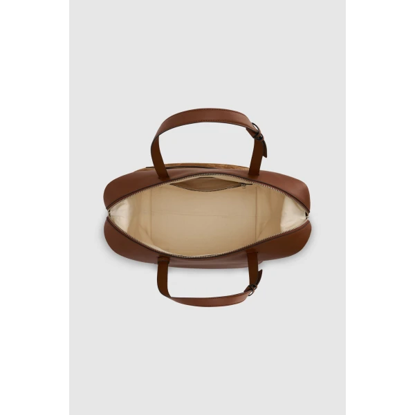 Internal product shot of the Oroton MICA MEDIUM TOTE SUEDE in TEAK and Premium suede leather for Women