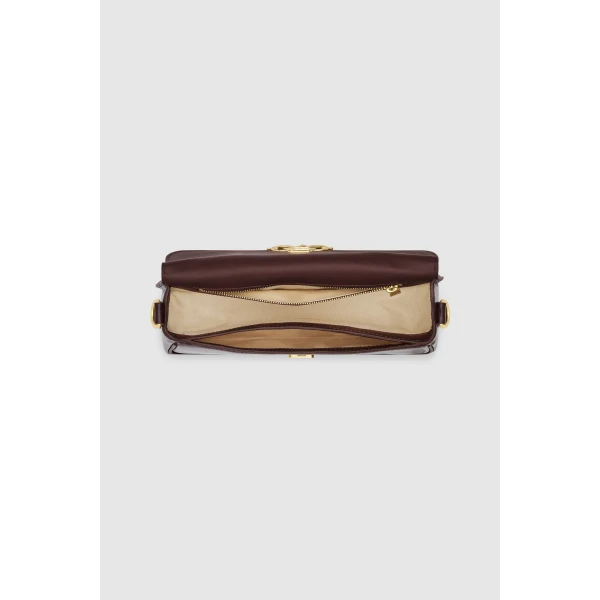 Internal product shot of the Oroton OLIVIA DAY BAG in COPPER and Premium crackle leather for Women