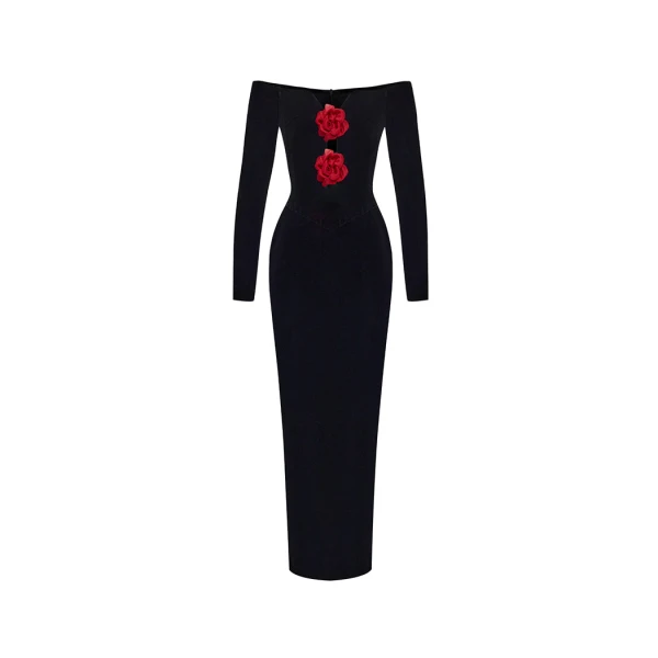Rasario Velvet Dress – couture evening dress