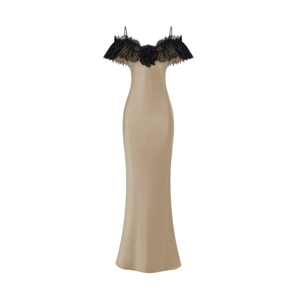 Rasario Off-Shoulder Dress – couture evening dress