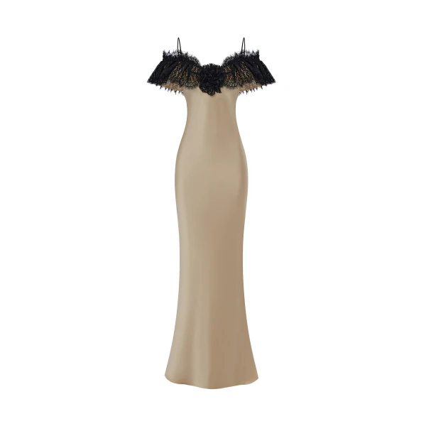 Rasario Off-Shoulder Dress – couture evening dress