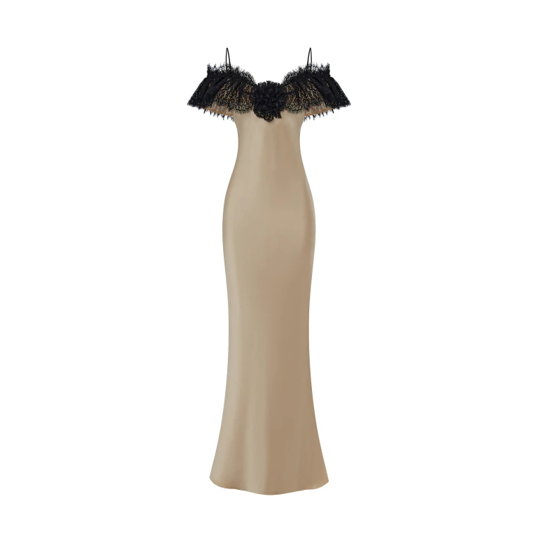 Rasario Off-Shoulder Dress – couture evening dress