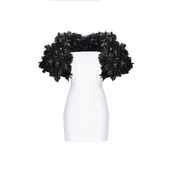 Rasario Crepe Dress – couture evening dress