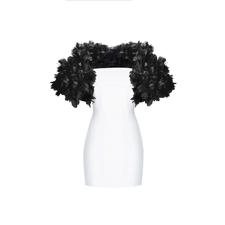 Rasario Crepe Dress – couture evening dress