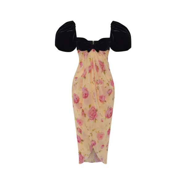 Rasario Floral Dress – couture evening dress