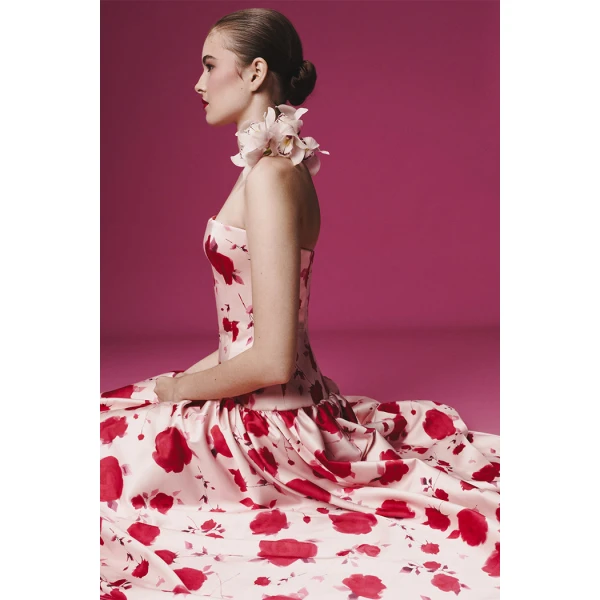 Rasario Midi Dress – couture evening dress