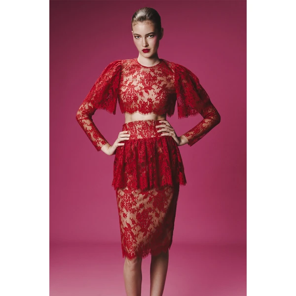 Rasario Cropped Top – couture evening dress
