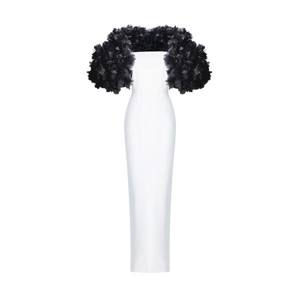 Rasario Crepe Dress – couture evening dress