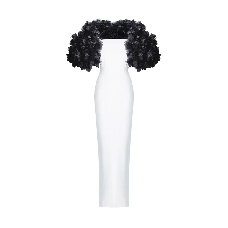 Rasario Crepe Dress – couture evening dress