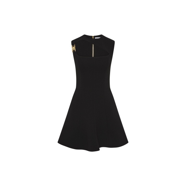 Rebecca Vallance Black Dresses The Freyja Cutout Mini Dress in black embodies class and timeless style. Tailored from bonded crepe