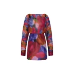Rebecca Vallance Pink Dresses The Cabaret Roses Mini Dress stuns with its playful floral print. Its sheer