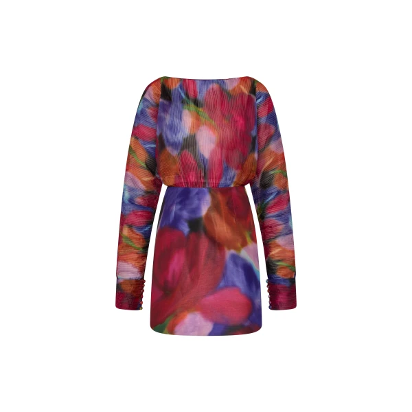 Rebecca Vallance Pink Dresses The Cabaret Roses Mini Dress stuns with its playful floral print. Its sheer