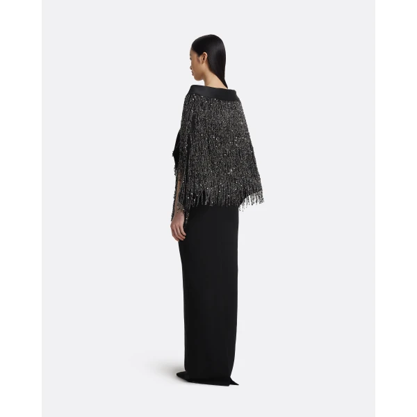 Akemi Harness In Black With Gunmetal by Safiyaa ‚Äì luxury tops in Black available at Luxury Shoes 