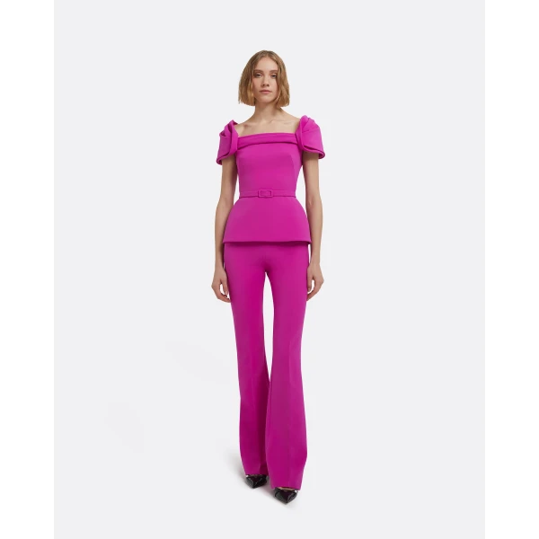 Alexa Trousers In Pompeii by Safiyaa ‚Äì luxury pants in Pink available at Luxury Shoes 