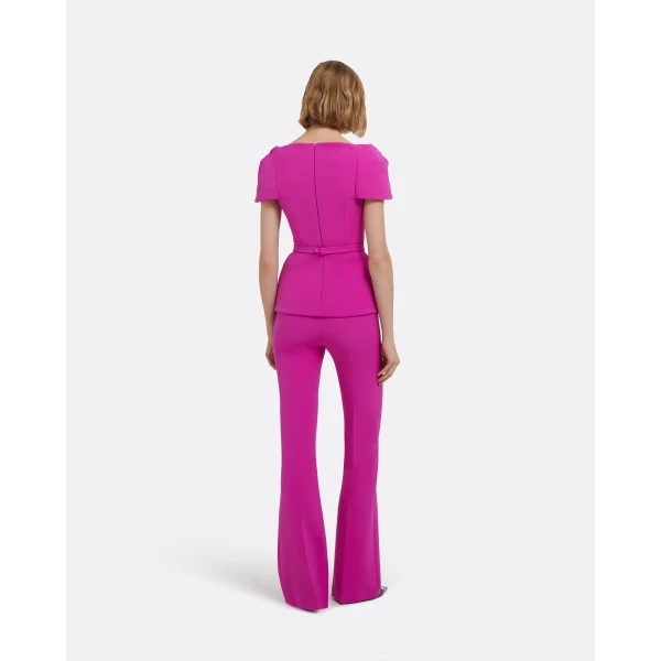 Alexa Trousers In Pompeii by Safiyaa ‚Äì luxury pants in Pink available at Luxury Shoes 