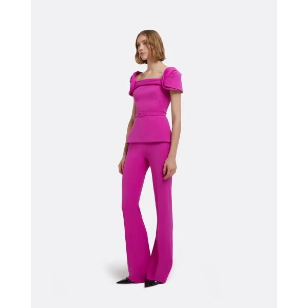 Alexa Trousers In Pompeii by Safiyaa ‚Äì luxury pants in Pink available at Luxury Shoes 