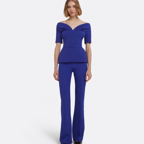 Safiyaa Alexa Trousers In Skiathos Blue, view 2